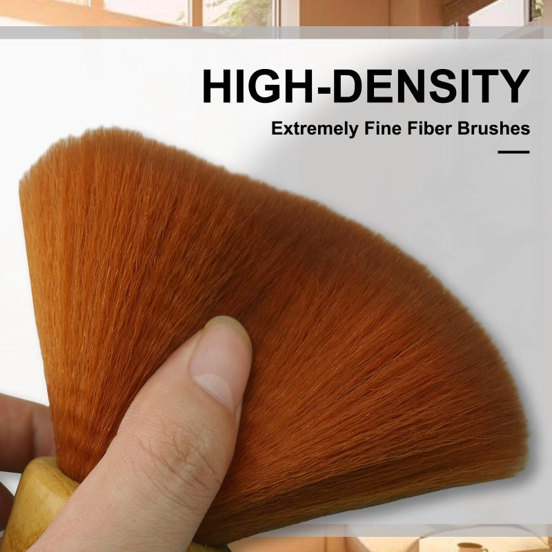 VIBORG Vinyl Record Cleaning Brush Anti-Static Bristles Soft Wood Handle Brush for LP Turntable Dust Removal, Phonograph Needle, CD - Image 3